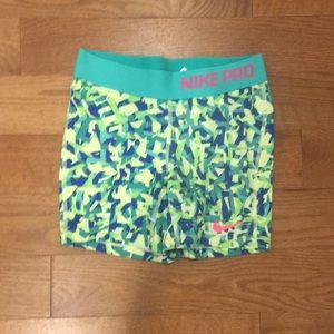 Girls multi-colored Nike pros